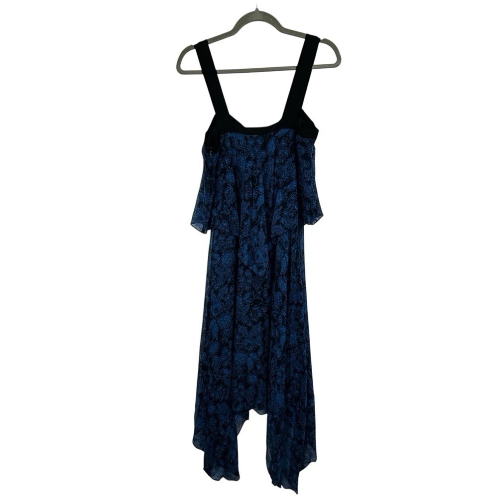 Derek Lam 10 Crosby Blue Floral Silk Asymmetrical Two-Tier Cami Dress Women’s 2 - Picture 11 of 16